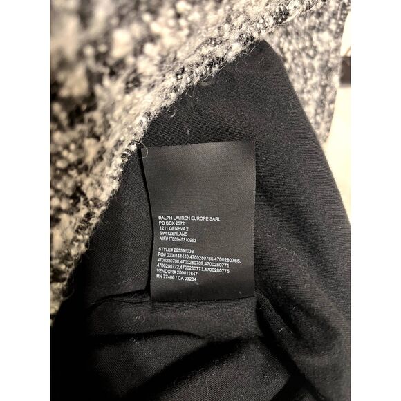 Womens Club Monaco Jacket Tweed Mohair/Wool Full Zip Collar Gray Size S - Picture 6 of 7